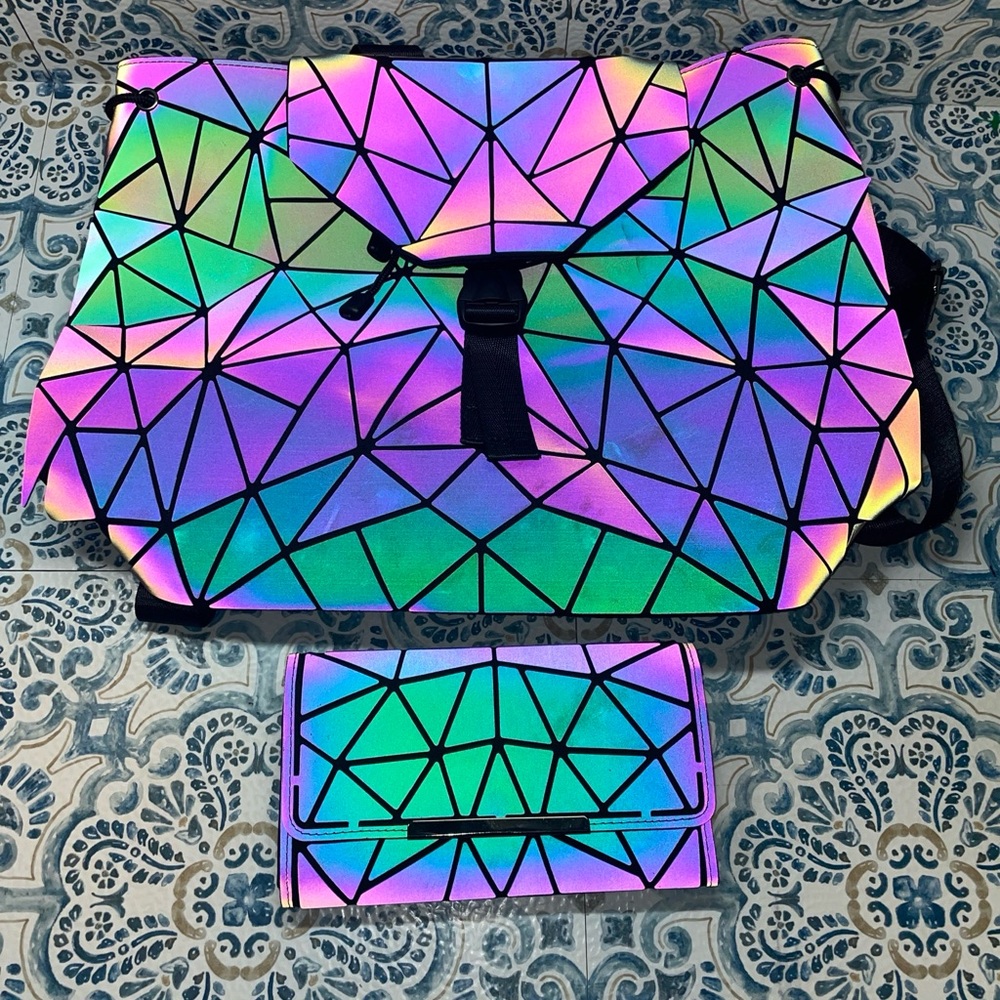 Holographic Backpack and Wallet SEE DETAILS